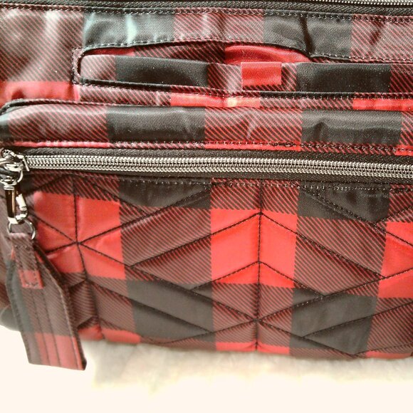 Lug Stretch Crossbody Bags in Buffalo Check and Snowman Trees - Picture 8 of 12